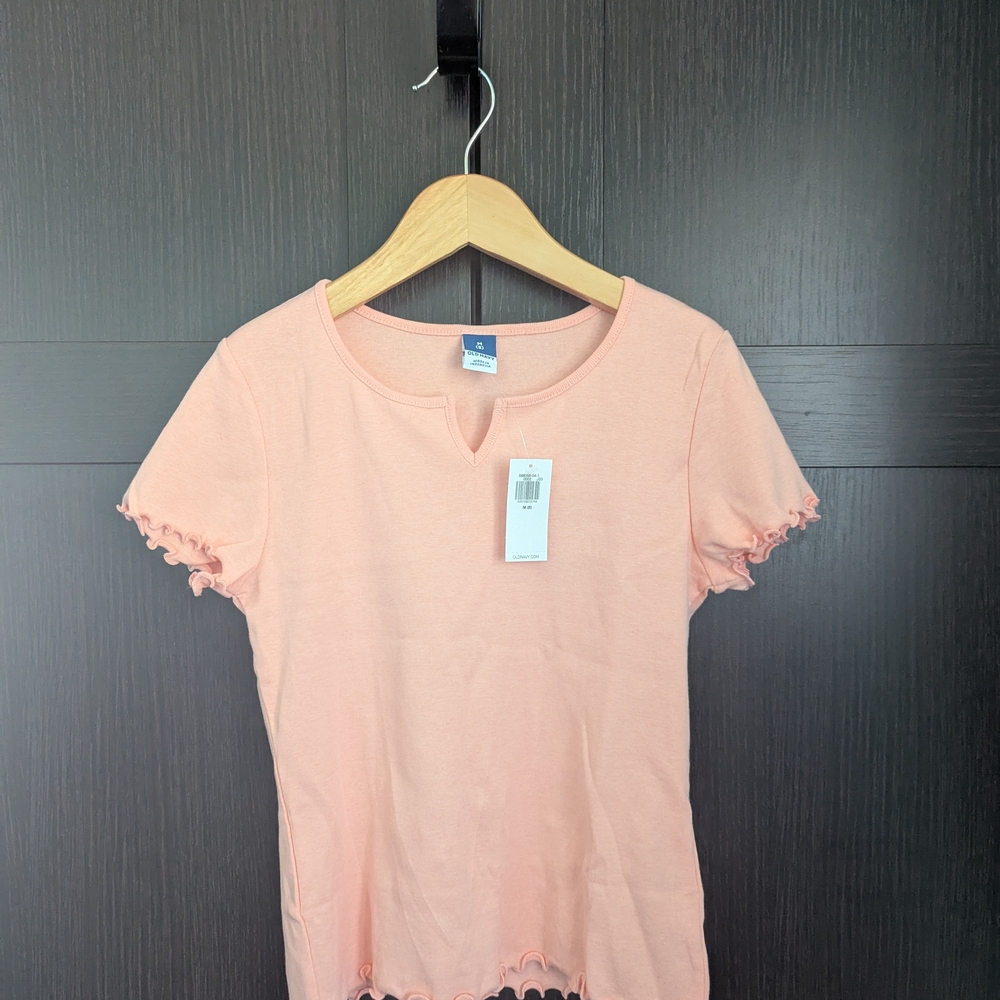 Peach Scallop Hem Gir's Top - Old Navy (8)